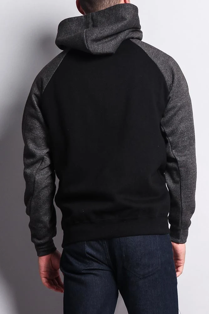 Contrast Raglan Sleeve Pullover Hoodie - Image 52