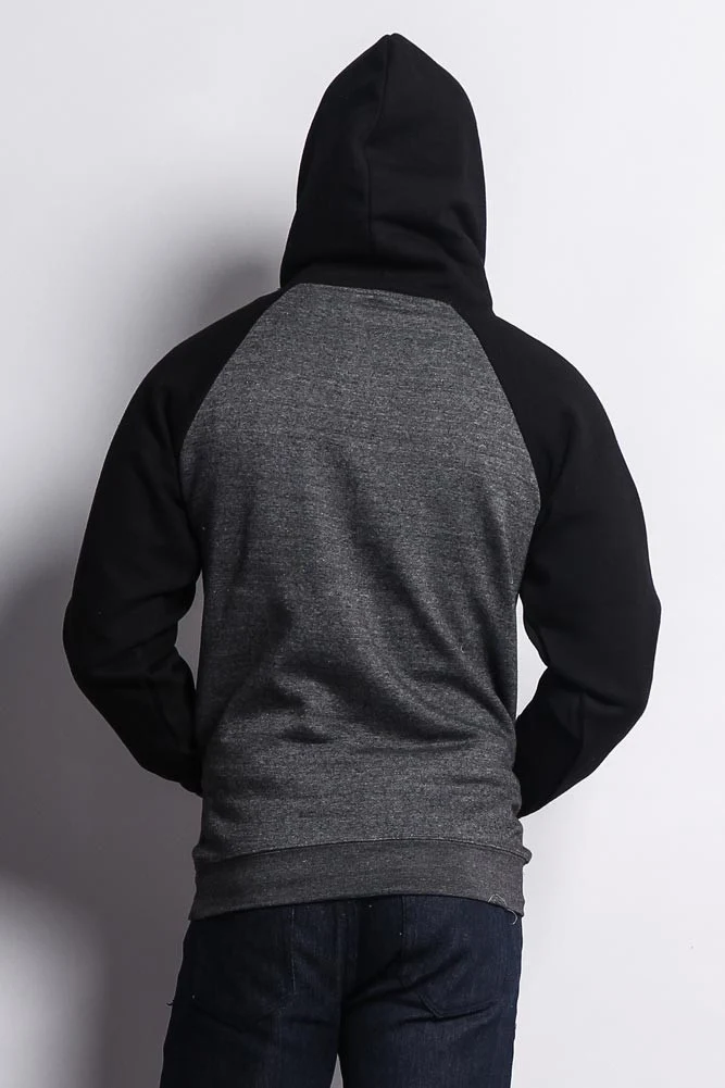 Contrast Raglan Sleeve Pullover Hoodie - Image 70