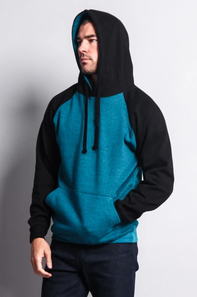 Contrast Raglan Sleeve Pullover Hoodie - Image 83