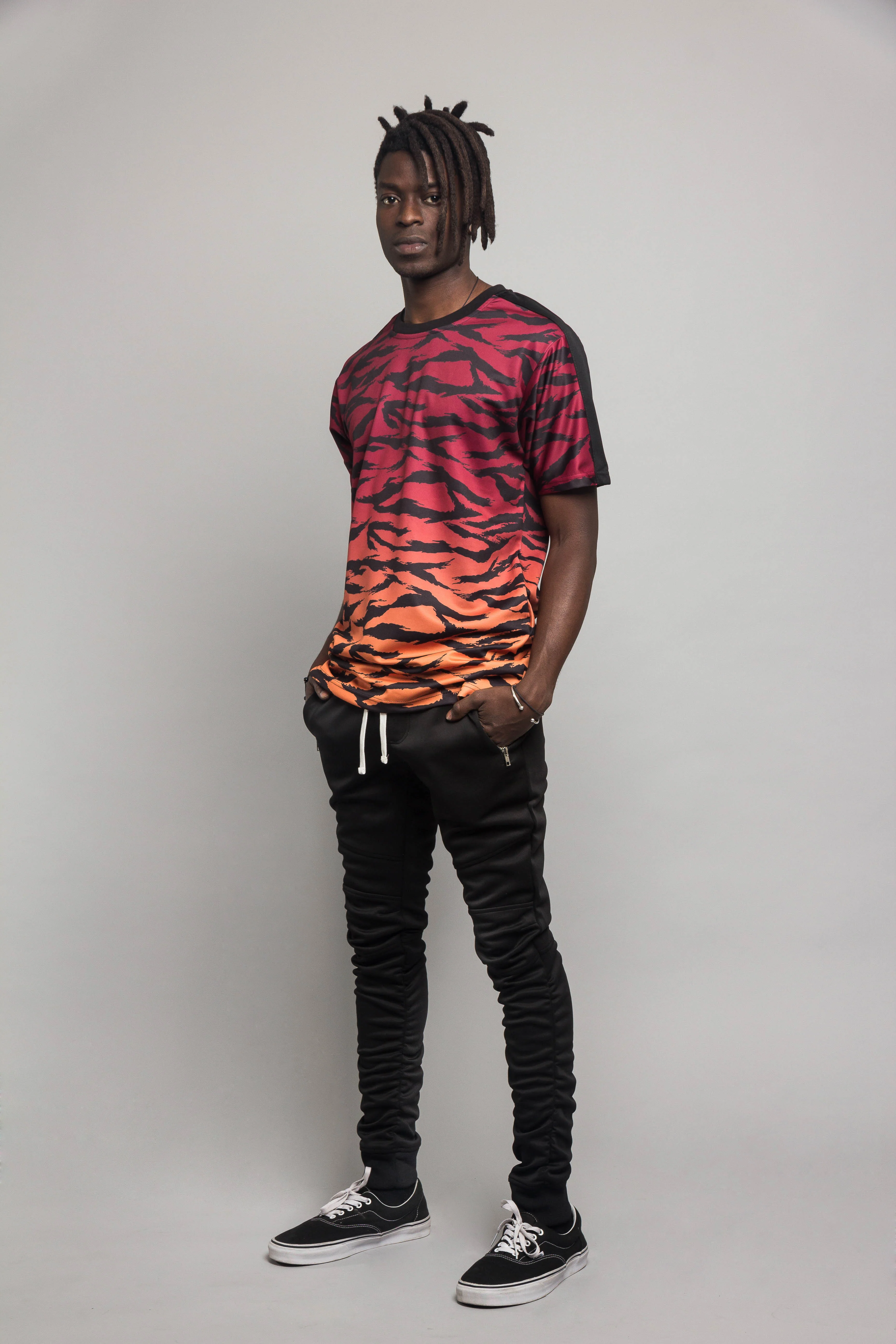 Dip Dye Gradient Tiger T-Shirt - Image 5