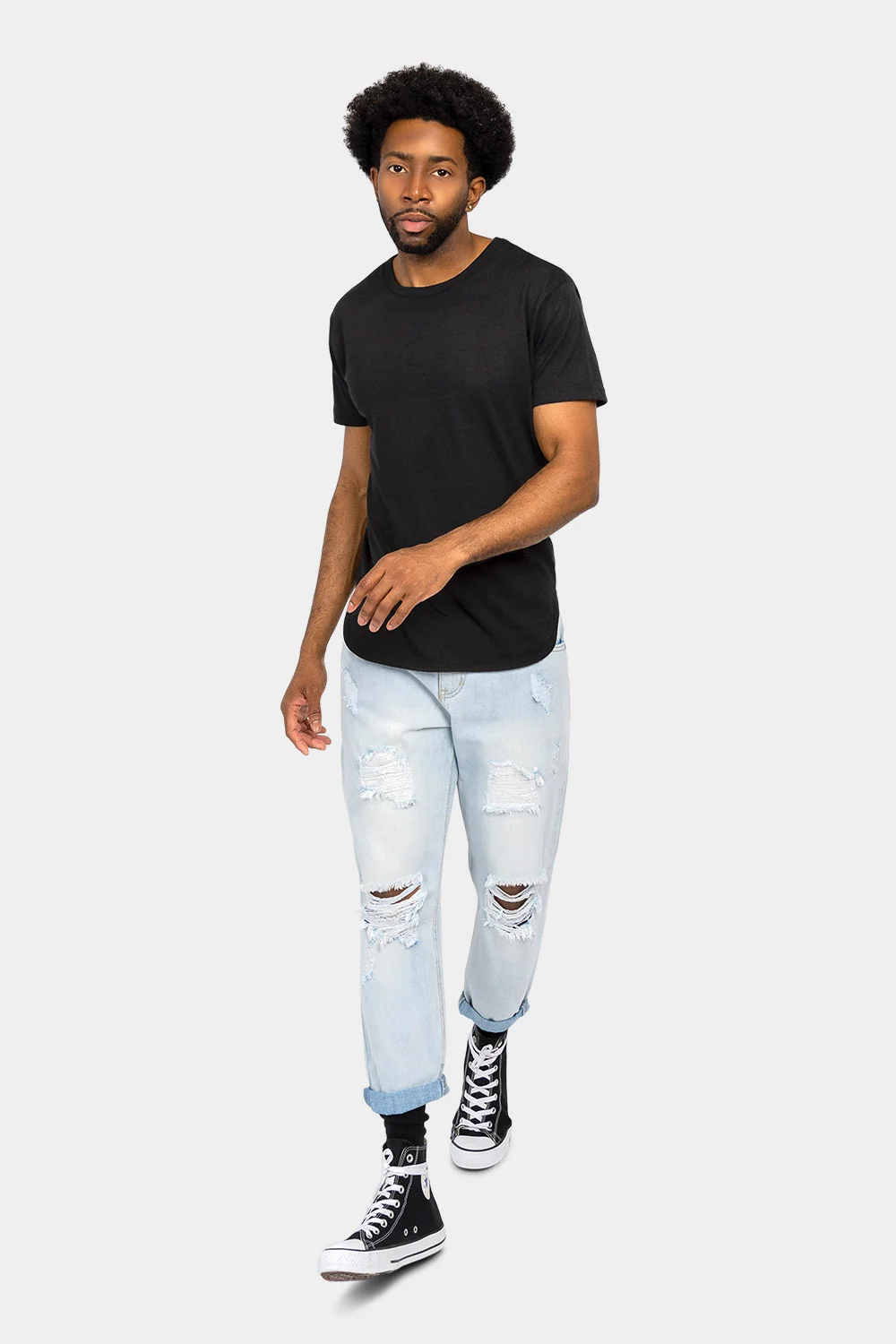 Distressed Cropped Denim Jeans - Image 15