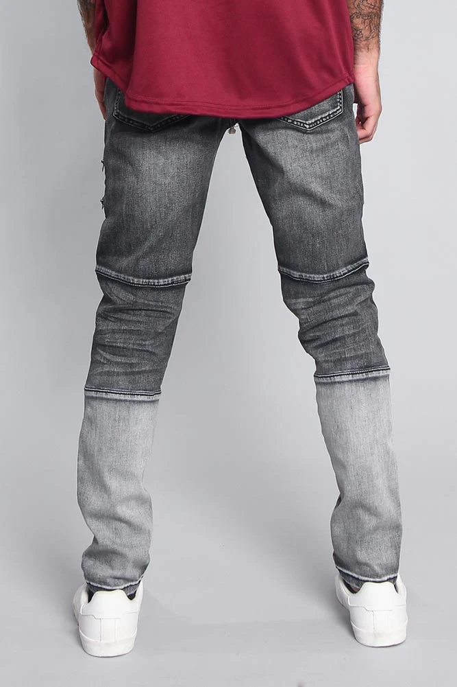 Distressed Dip Dyed Denim Jeans - Image 3
