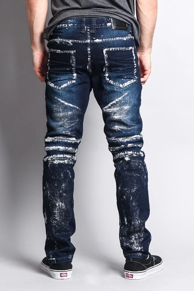 Foil Edge Biker Denim Jeans - Image 8