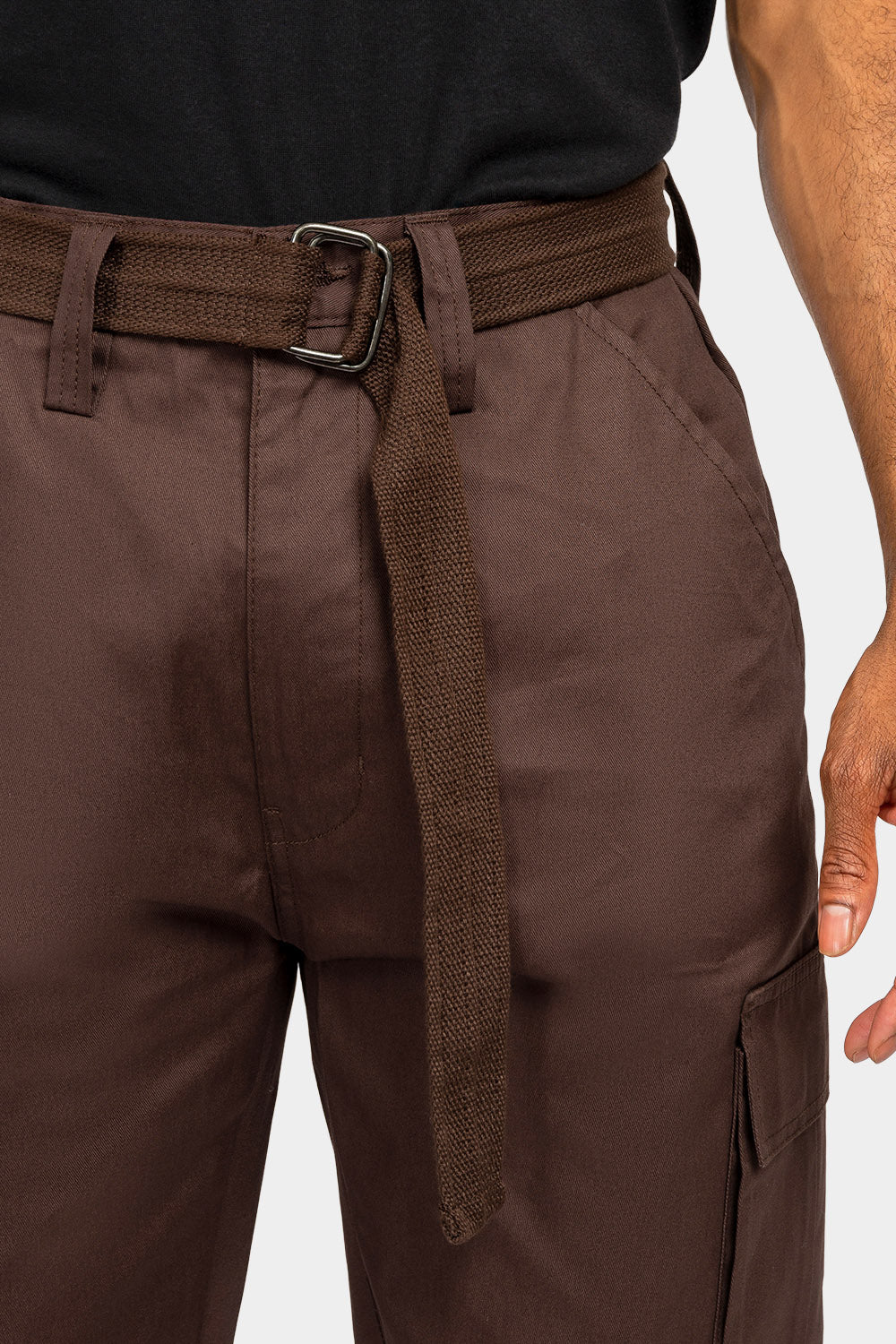 Essential Canvas Cargo Pants with Belt - Image 6