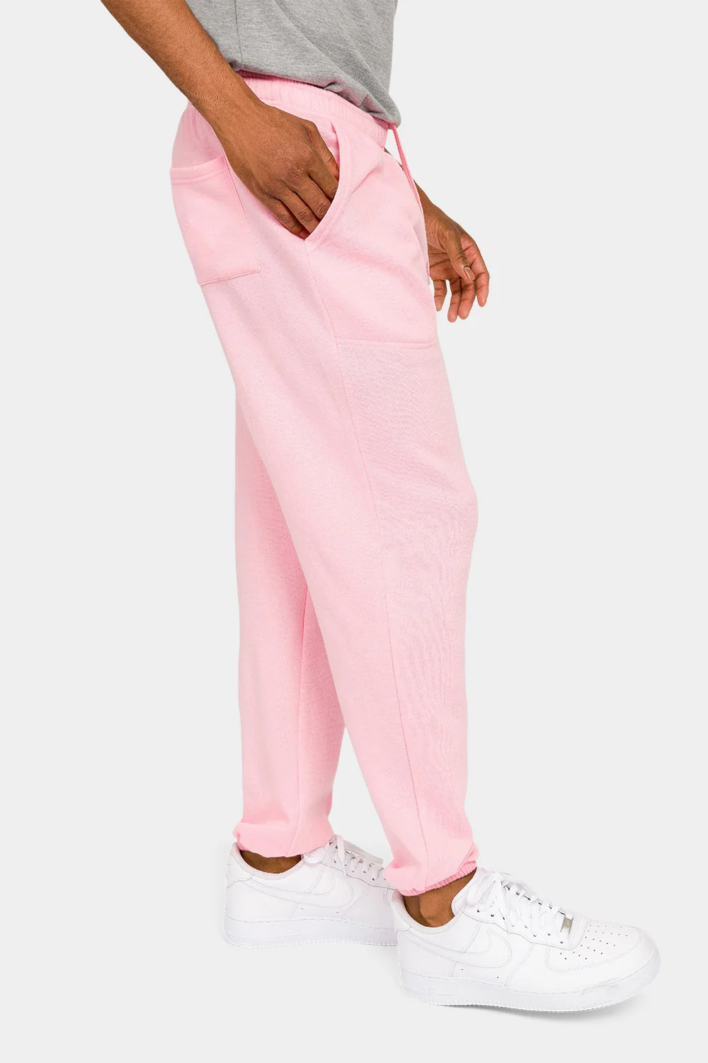 Essential Solid Lightweight Fleece Sweatpants - Image 4