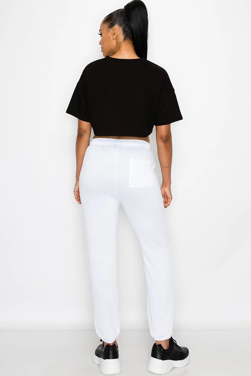 Essential Solid Lightweight Fleece Sweatpants - Image 16