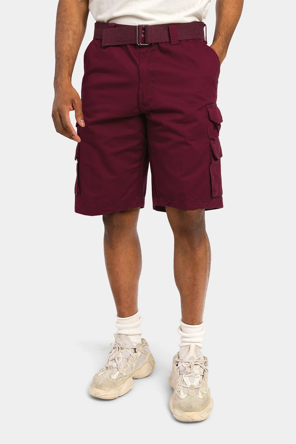 Essential Solid Relaxed Fit Chino Cargo Shorts - Image 24