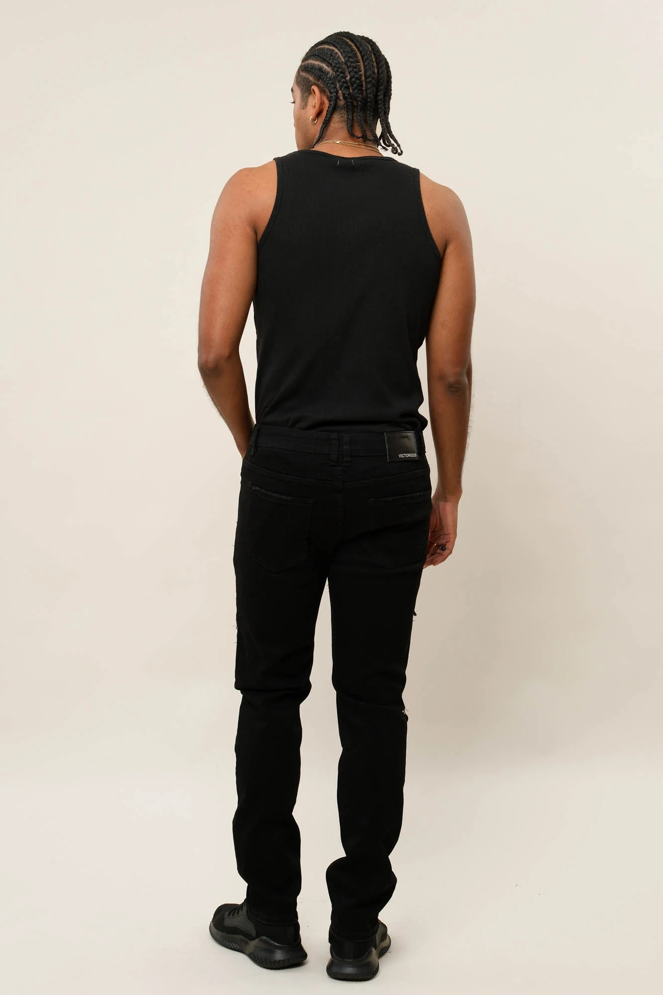 Faded Ripped Repair Denim Jeans - Image 27
