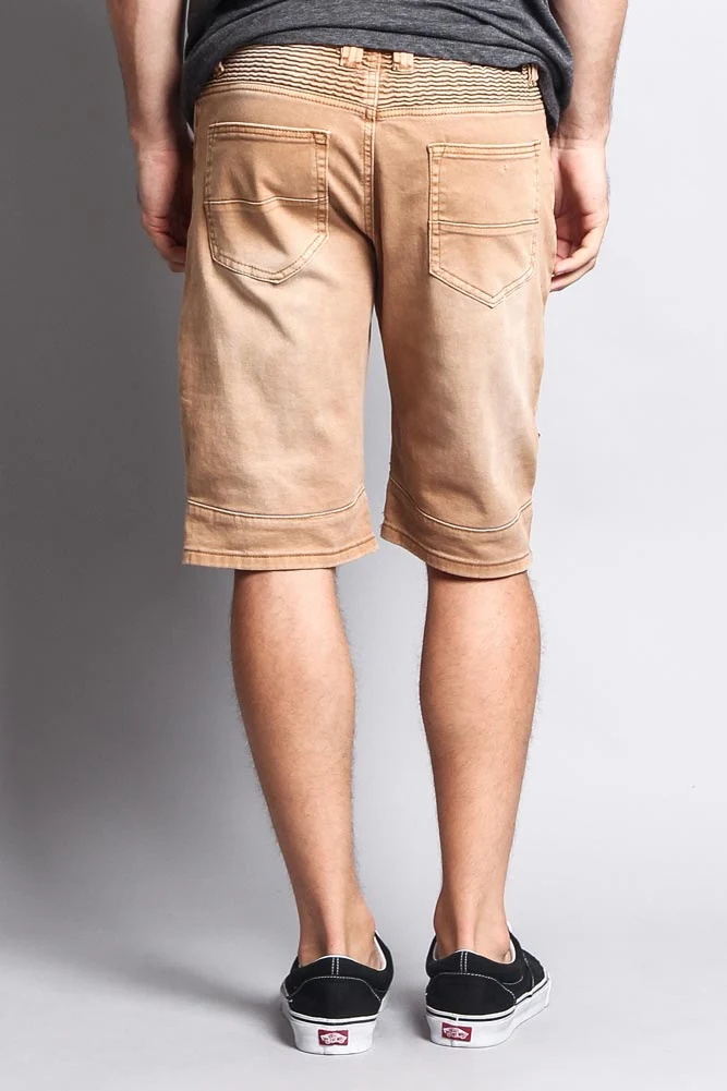 Faded Zipper Front Biker Shorts - Image 18