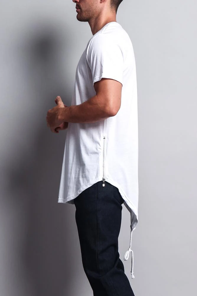 Fishtail Long Length Curved Hem T-Shirt - Image 17
