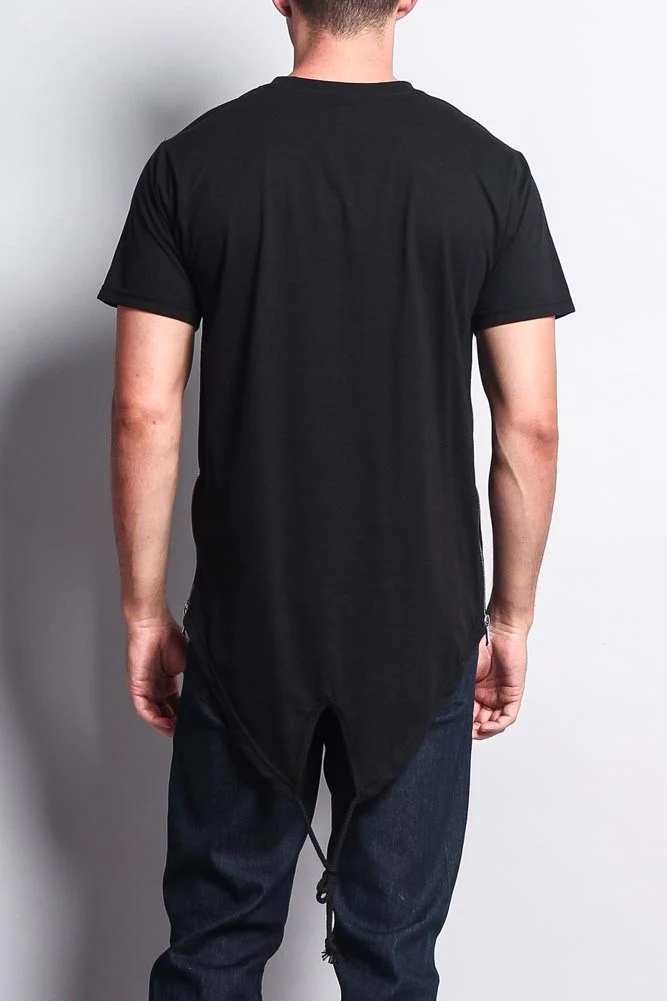 Fishtail Long Length Curved Hem T-Shirt - Image 4