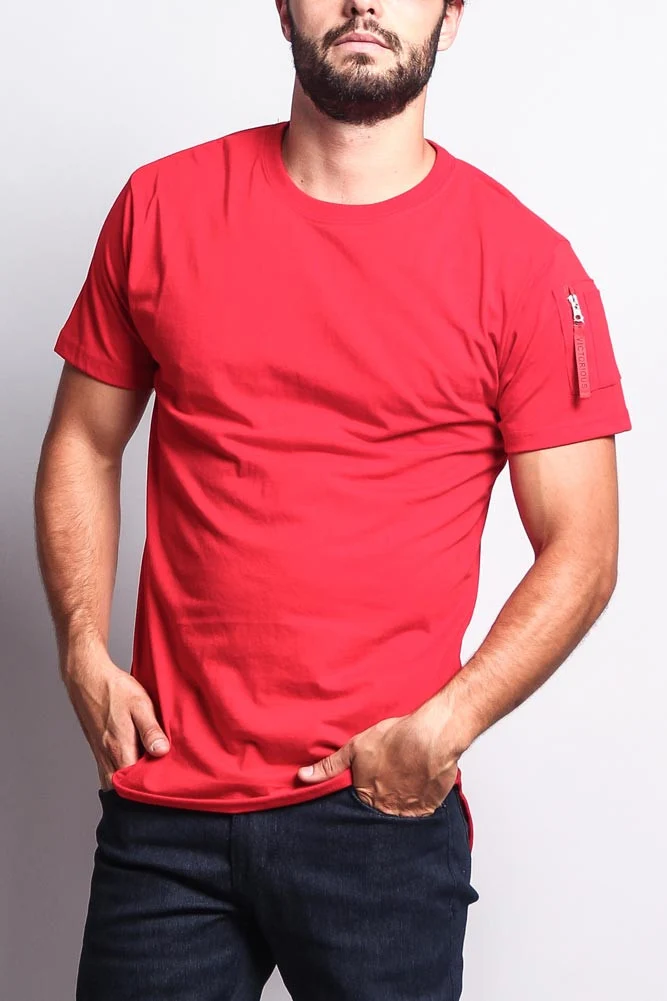 Flight MA-1 Long Length Curved Hem T-Shirt - Image 27