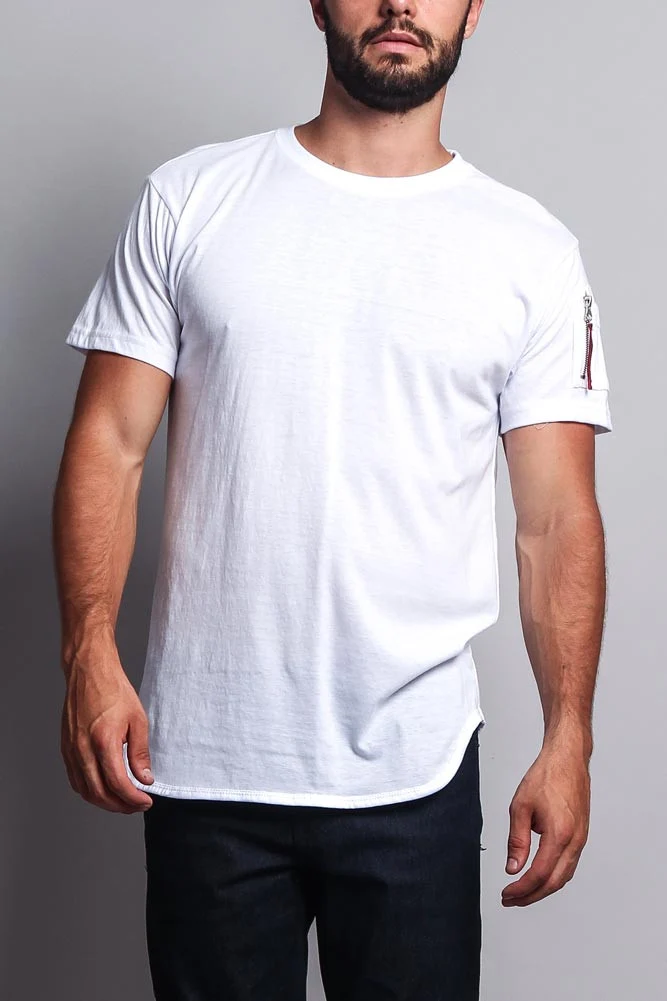 Flight MA-1 Long Length Curved Hem T-Shirt - Image 31