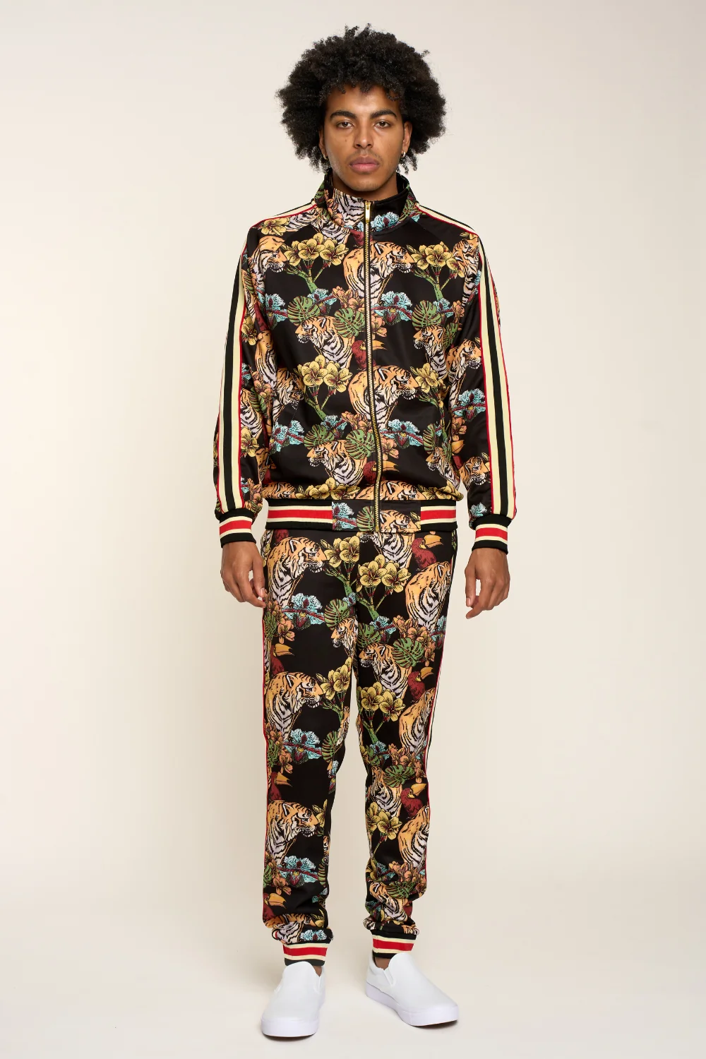 G Striped Floral Tiger Track Suit Set - Image 9
