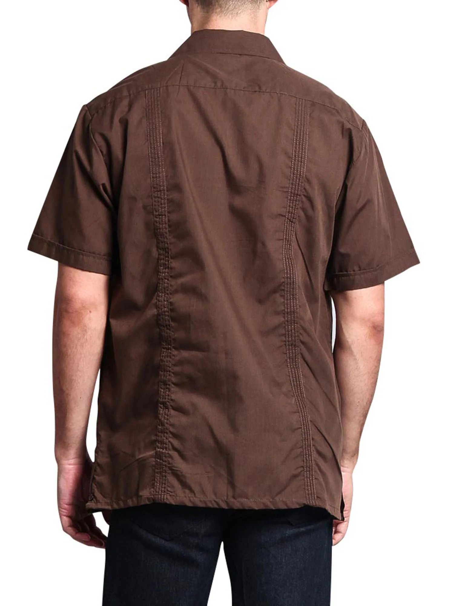 Guayabera Embroidered Pleated Cuban Shirt - Image 64