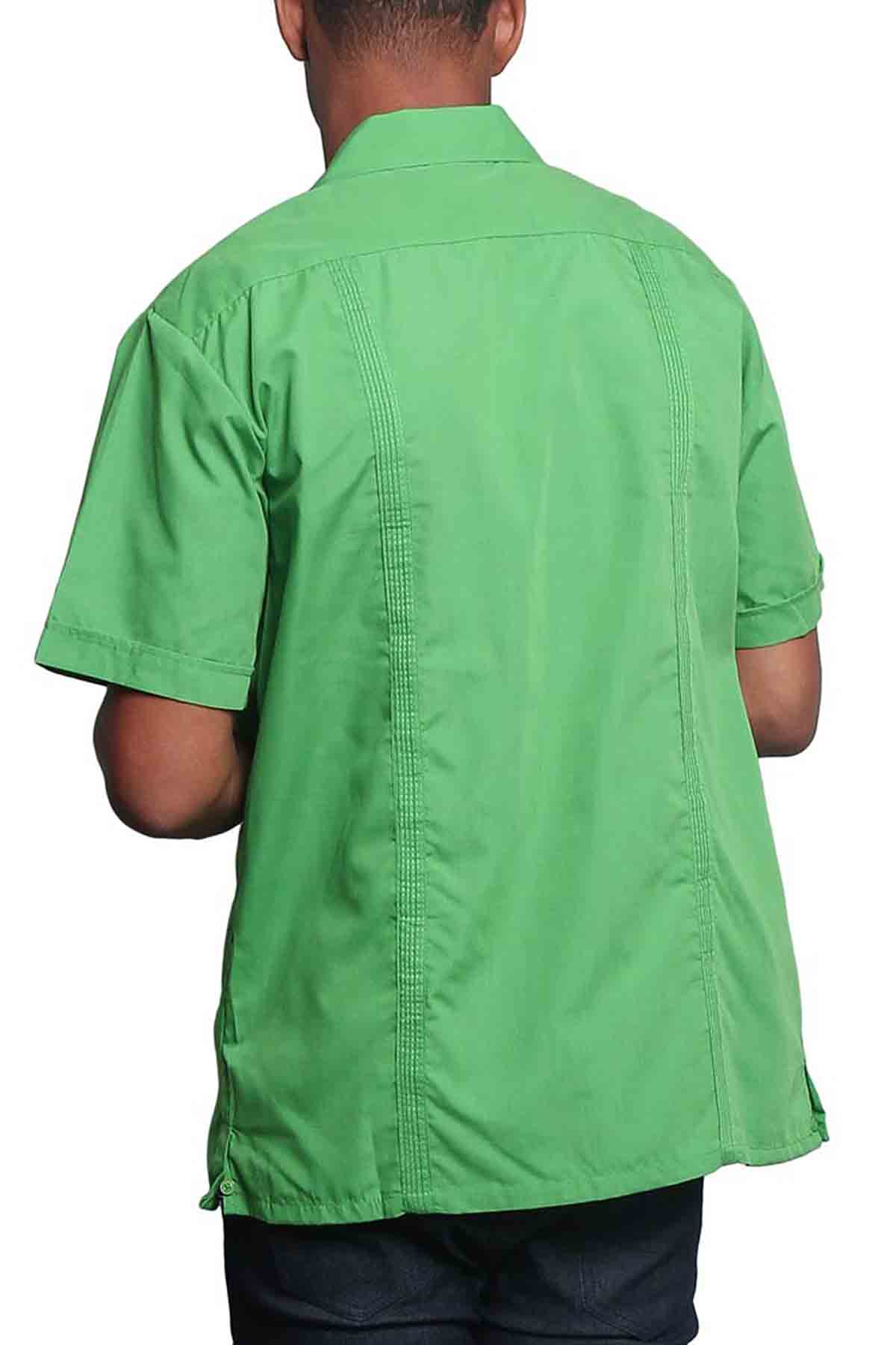 Guayabera Embroidered Pleated Cuban Shirt - Image 95