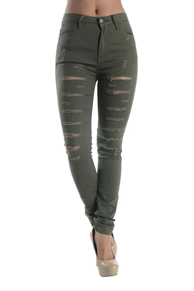 High Rise Destroyed Skinny Fit Jeans - Image 9