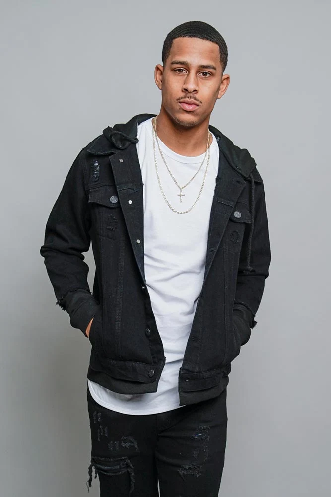 Layered Look Distressed Denim Jacket - Image 15