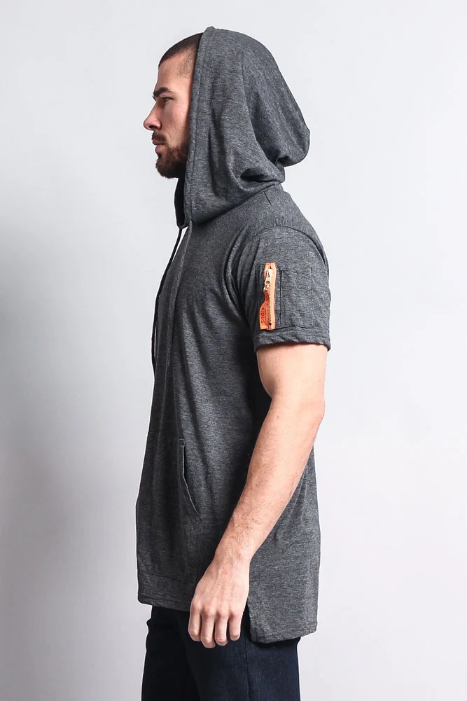 Hooded MA-1 Bomber Flight Style T-Shirt - Image 23