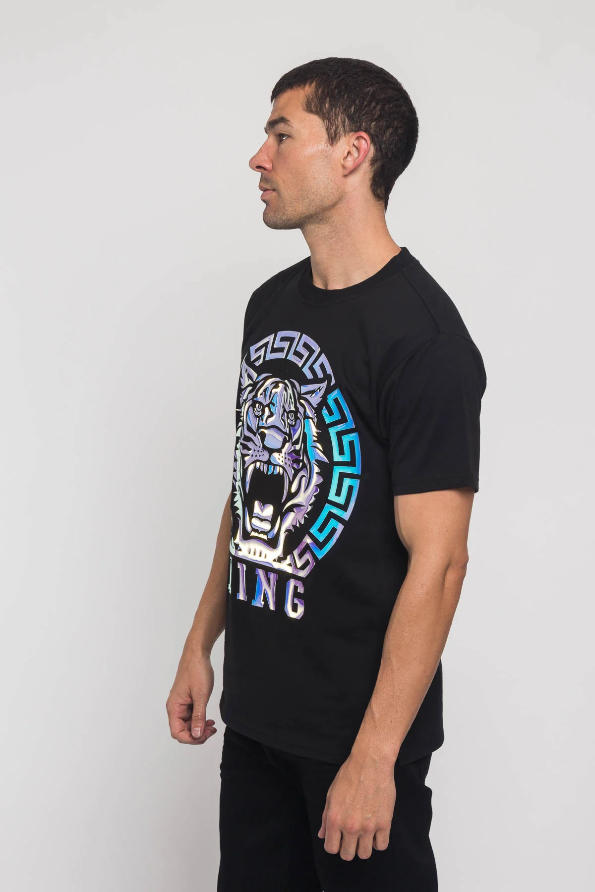 Iridescent Foil King Tiger T-Shirt - Image 2