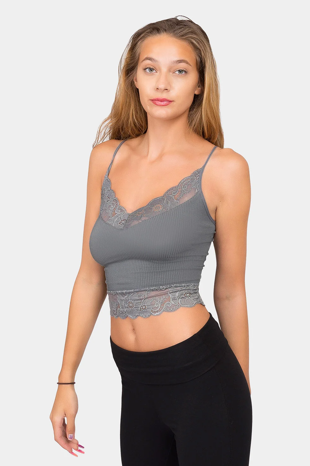 Lace Detail Seamless Cami Top - Image 14