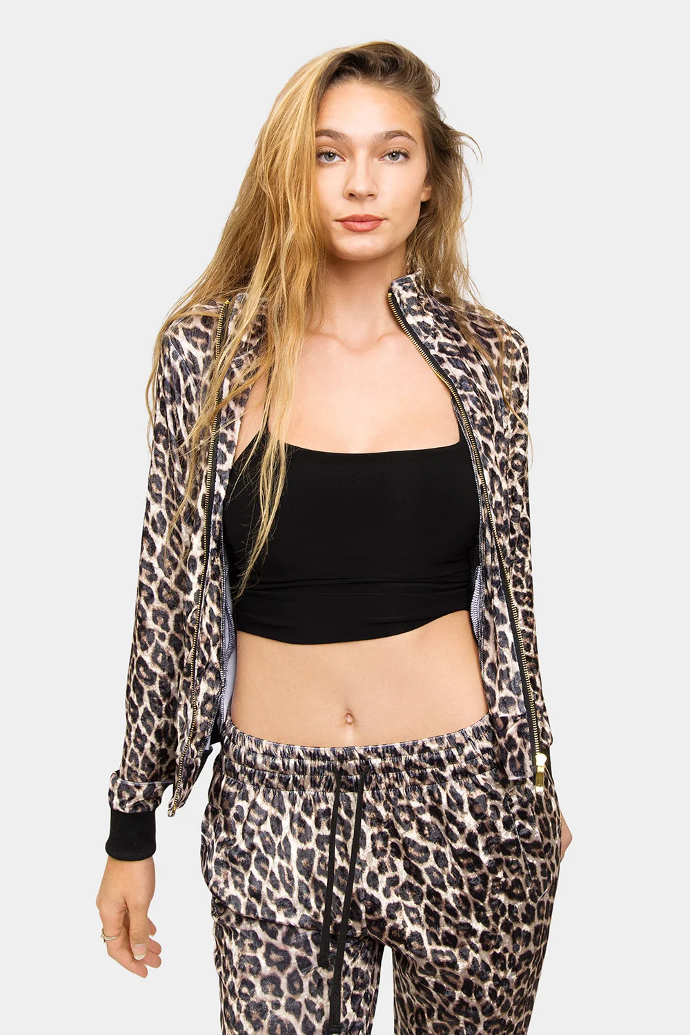 Leopard Velour Velvet Track Suit - Image 5