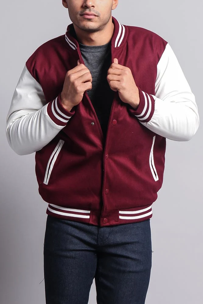 Men's Essential Letterman Varsity Jacket - Image 15