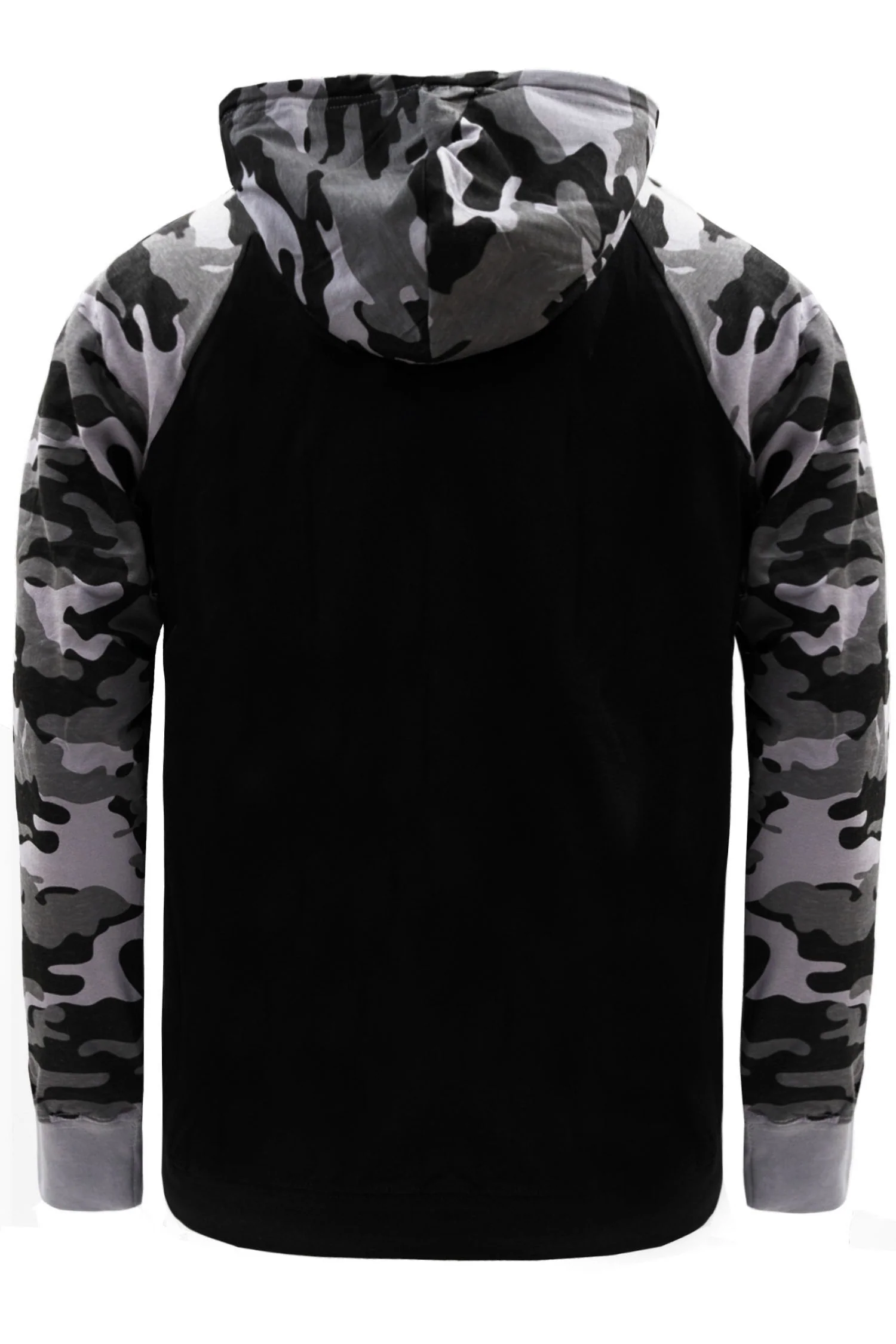 Lightweight Contrast Raglan Sleeve Pullover Hoodie (New Colorways) - Image 5