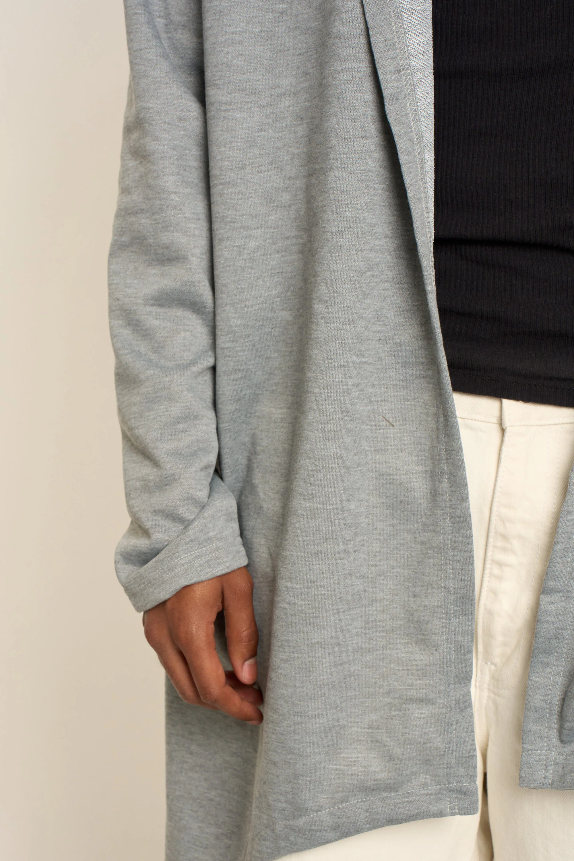 Long Length Drape Cape Cardigan Hoodie - Image 40