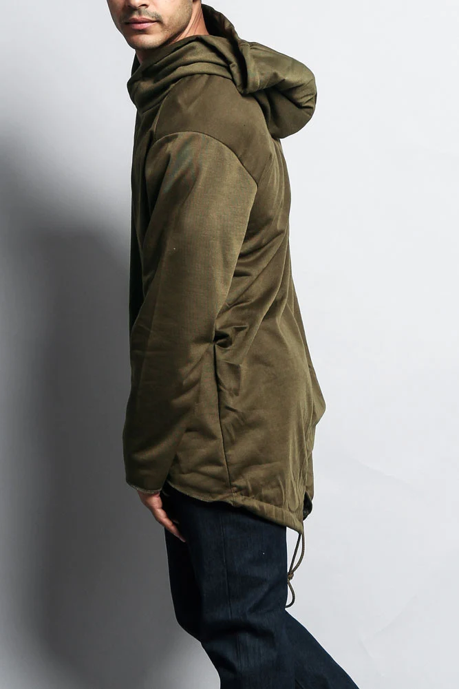 Long Length Fishtail Pullover Hoodie - Image 19