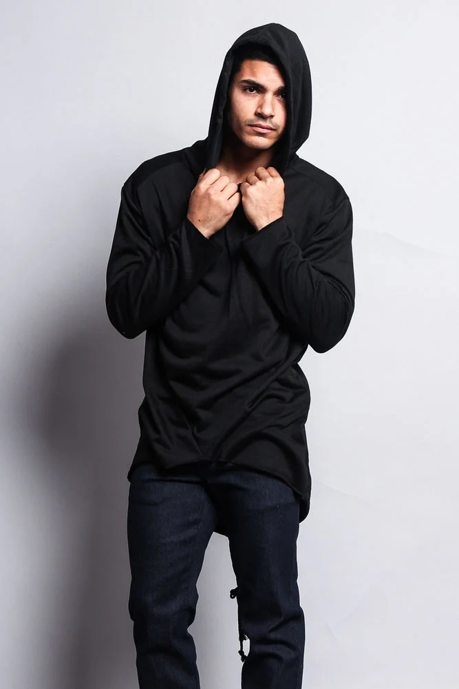 Long Length Fishtail Pullover Hoodie - Image 7