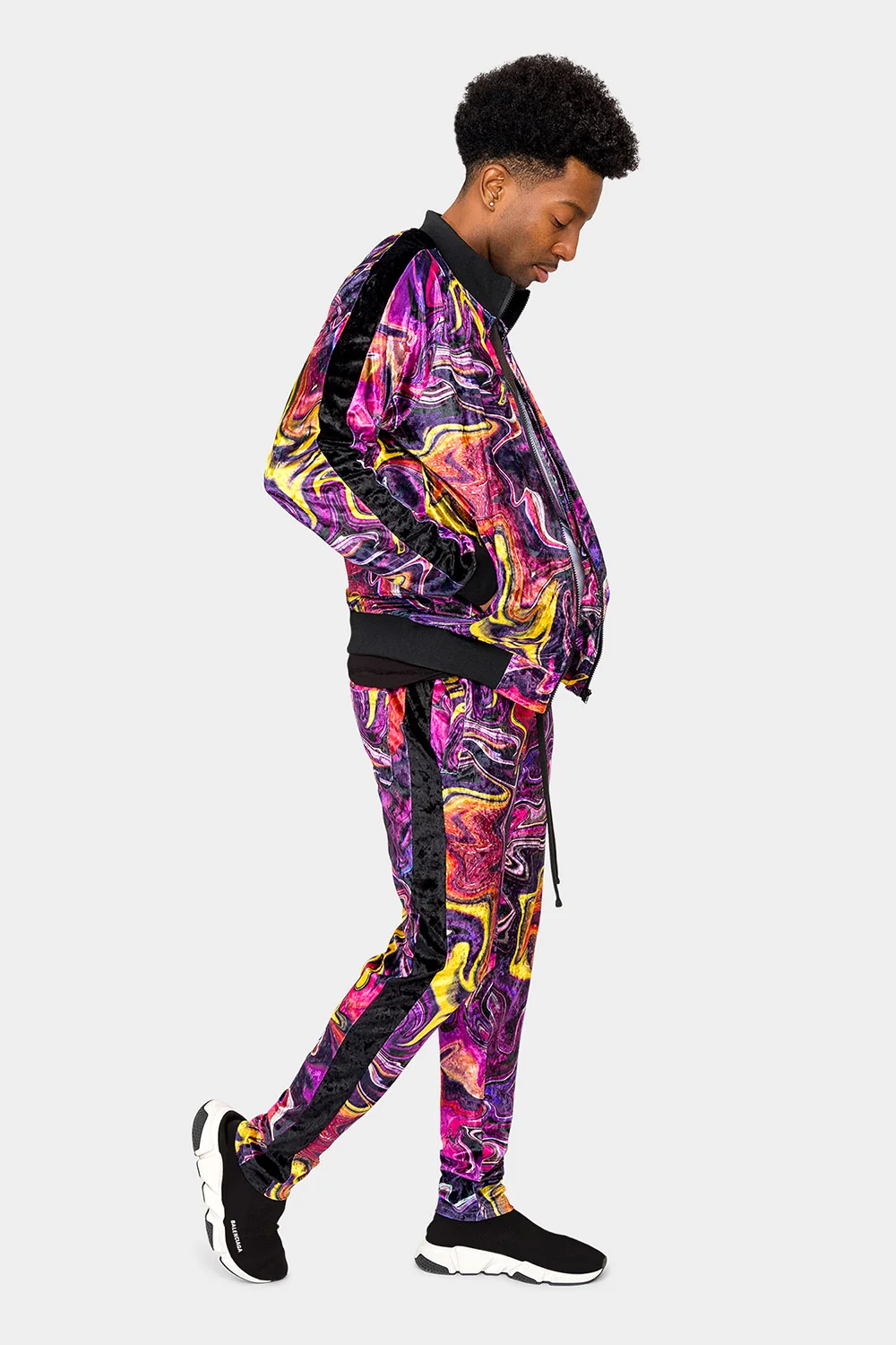 Marble Velour Velvet Trackset - Image 16