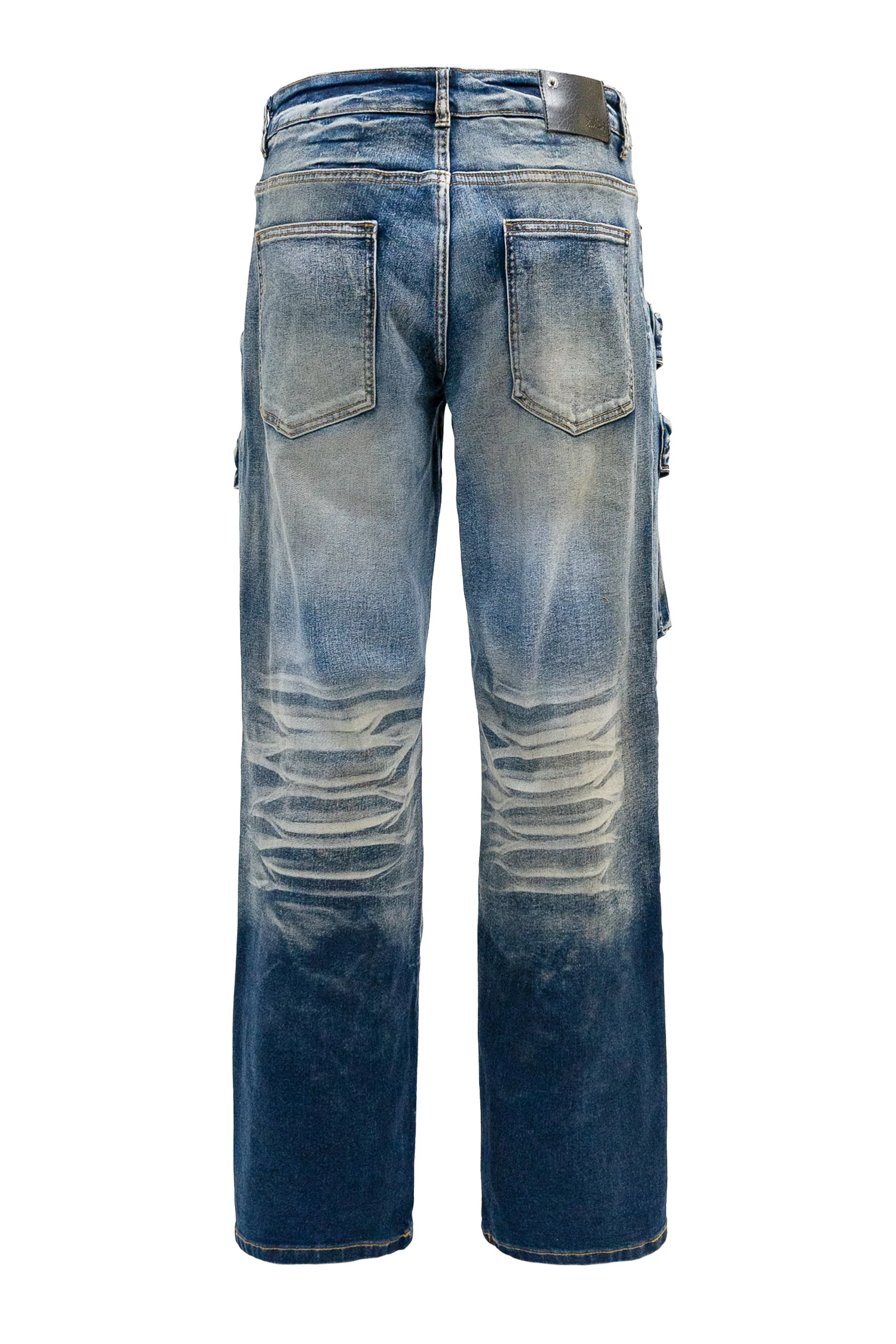 Men's 3D Pocket Cargo Baggy Denim Jeans - Image 4