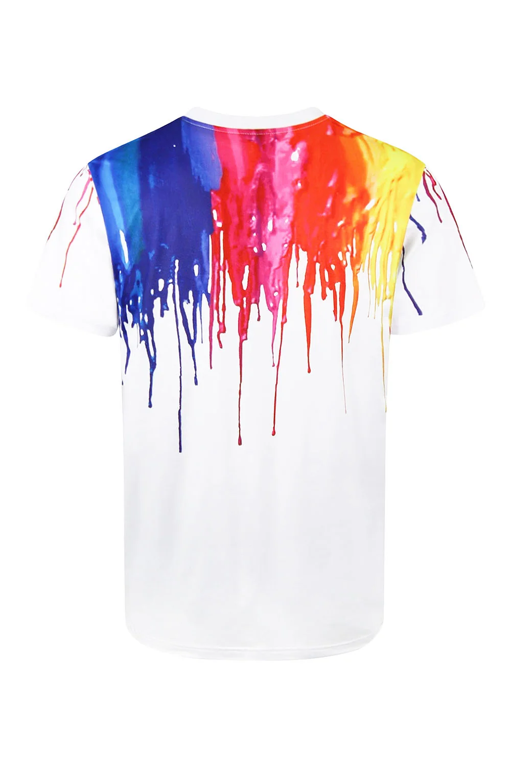 Men's Abstract Paint Drip Graphic T-Shirt - Image 2
