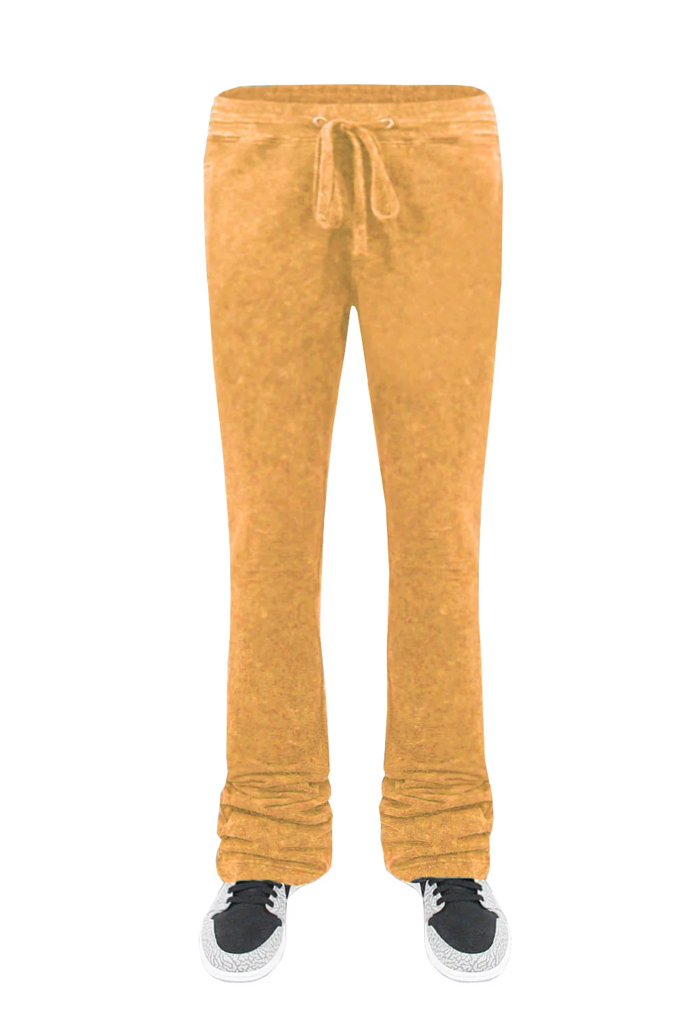 Men's Acid Washed Stacked Fleece Sweat Pants - Image 4