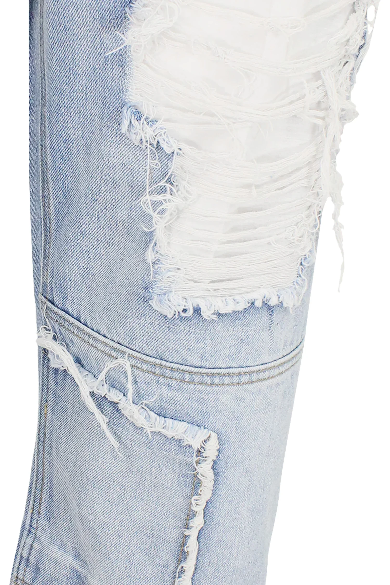 Men's Baggy Fit Heavy Distressed Denim Jeans - Image 4