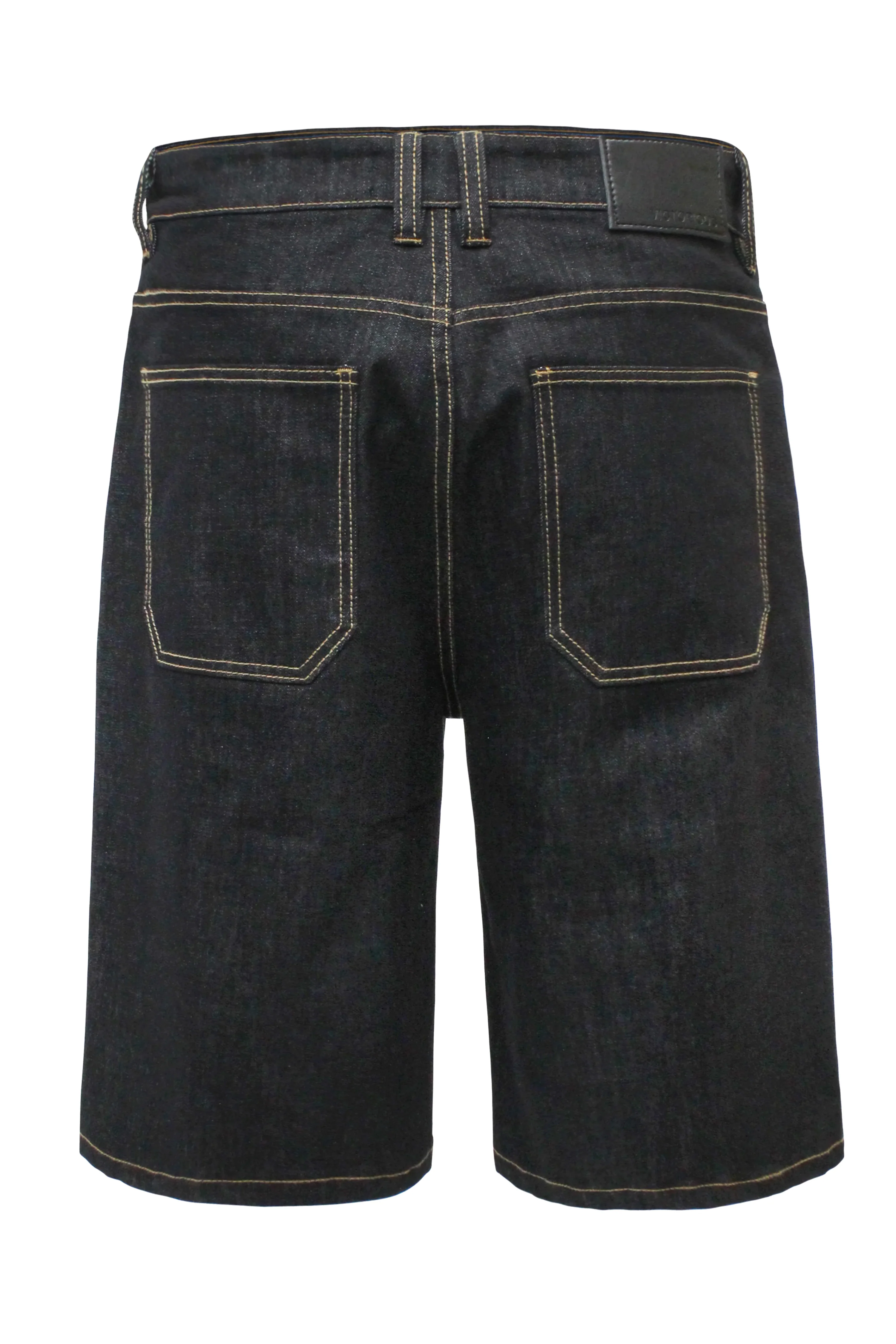 Men's Baggy Fit Raw Denim Shorts - Image 12