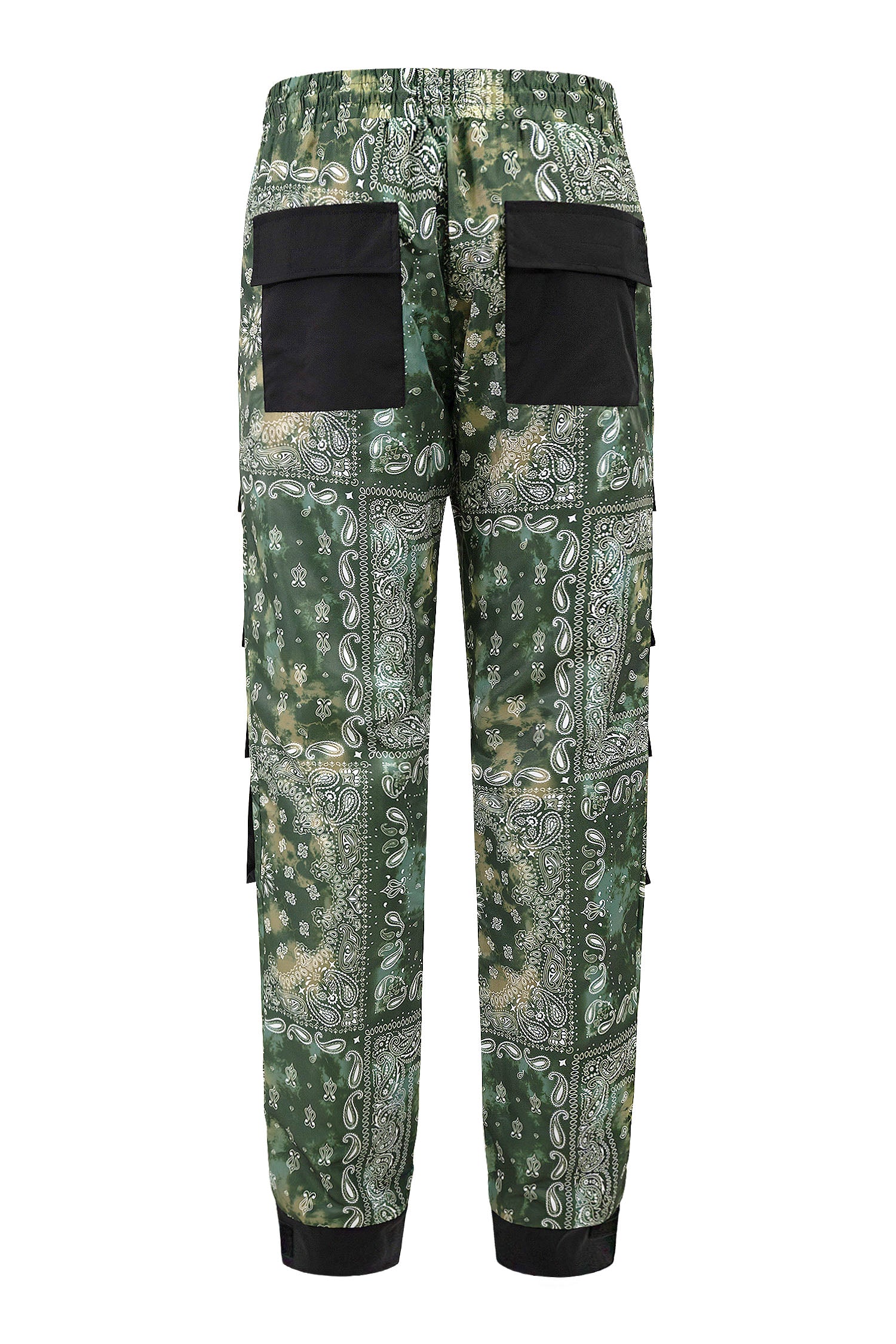 Men's Bandana Print Hyper Cargo Jogger Pants - Image 8