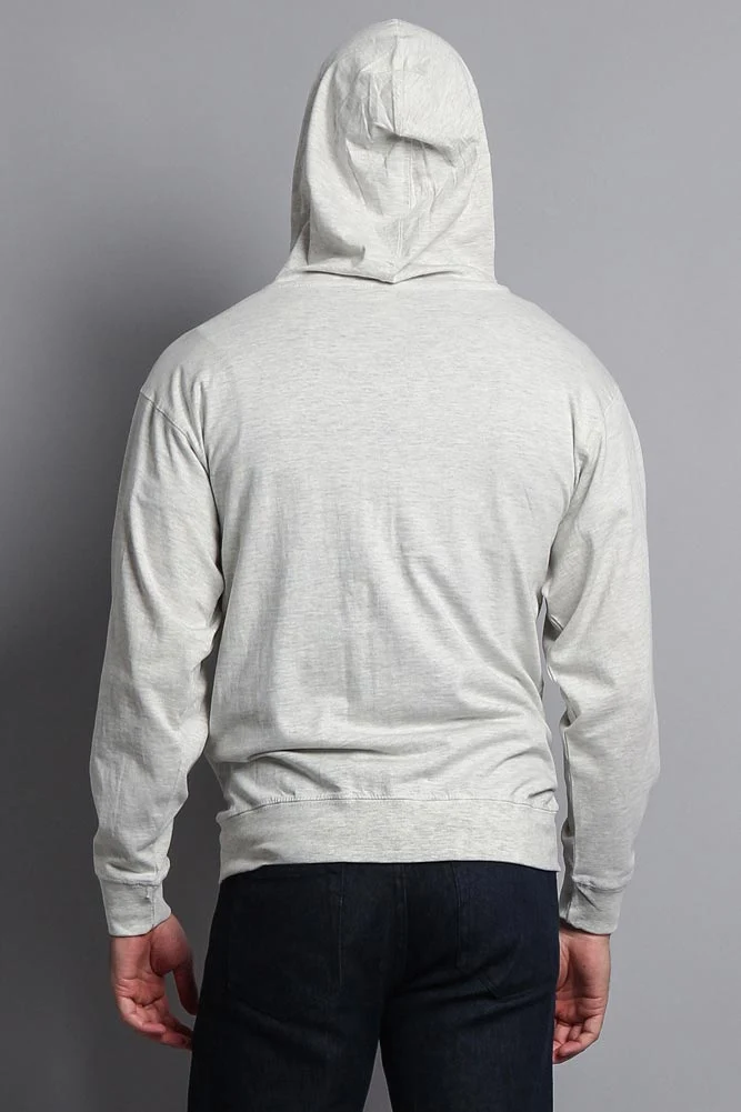 Men's Basic Zip Up Jersey Hoodie - Image 38