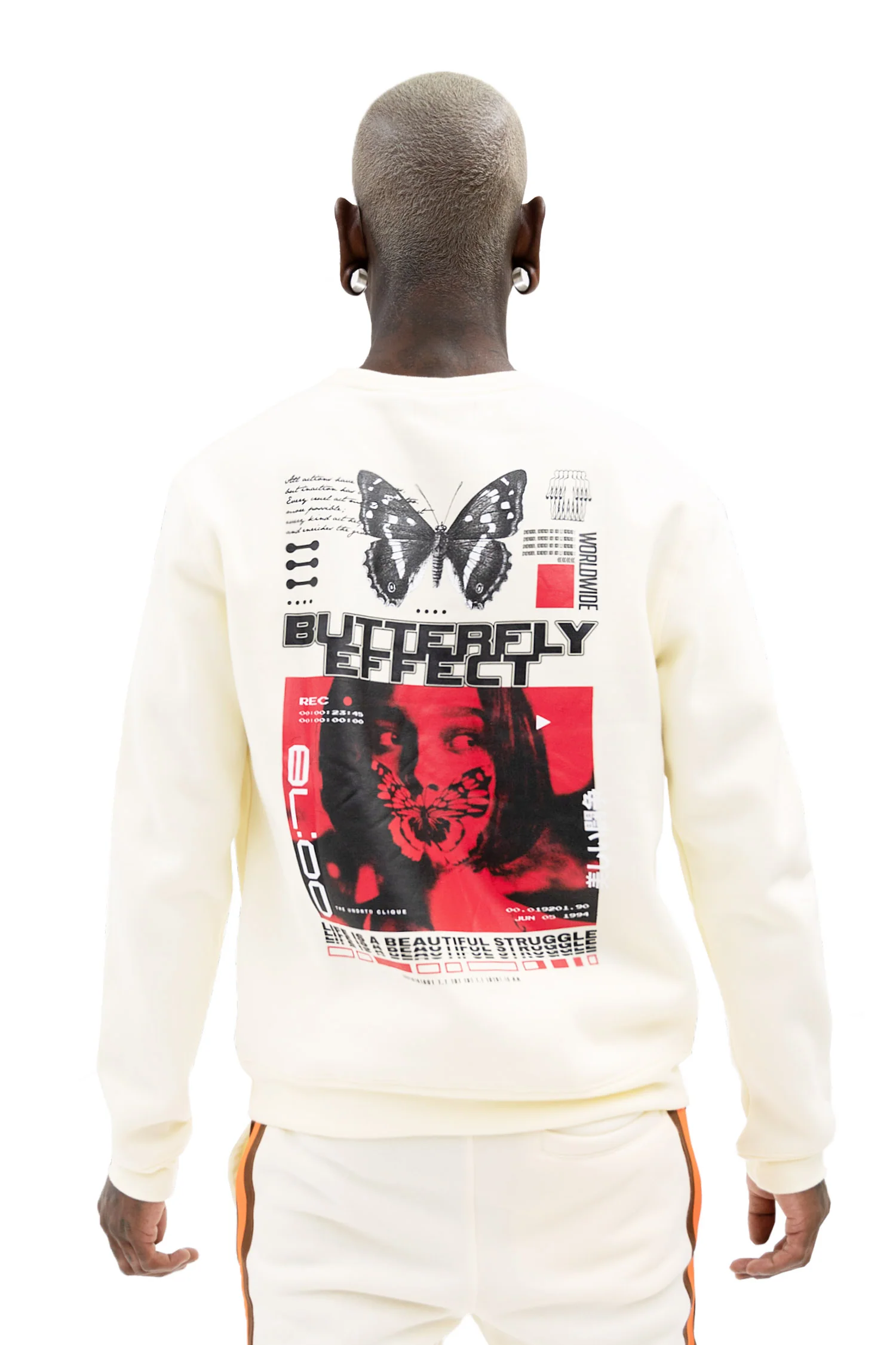 Men's Butterfly Effect Long Sleeve Graphic Crewneck Sweatshirt - Image 18