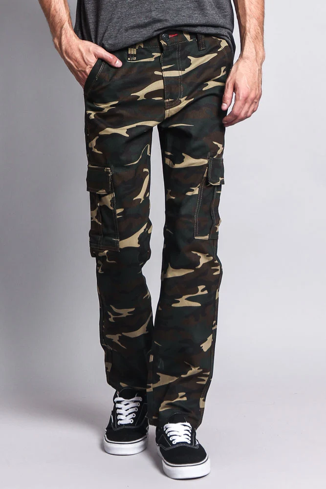Men's Camo Cargo Slim Fit Pants - Image 10