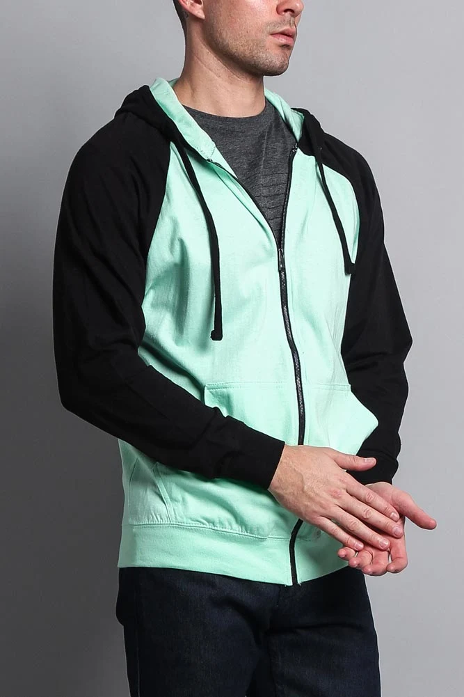 Men's Contrasting Zip Up Hoodie - Image 39