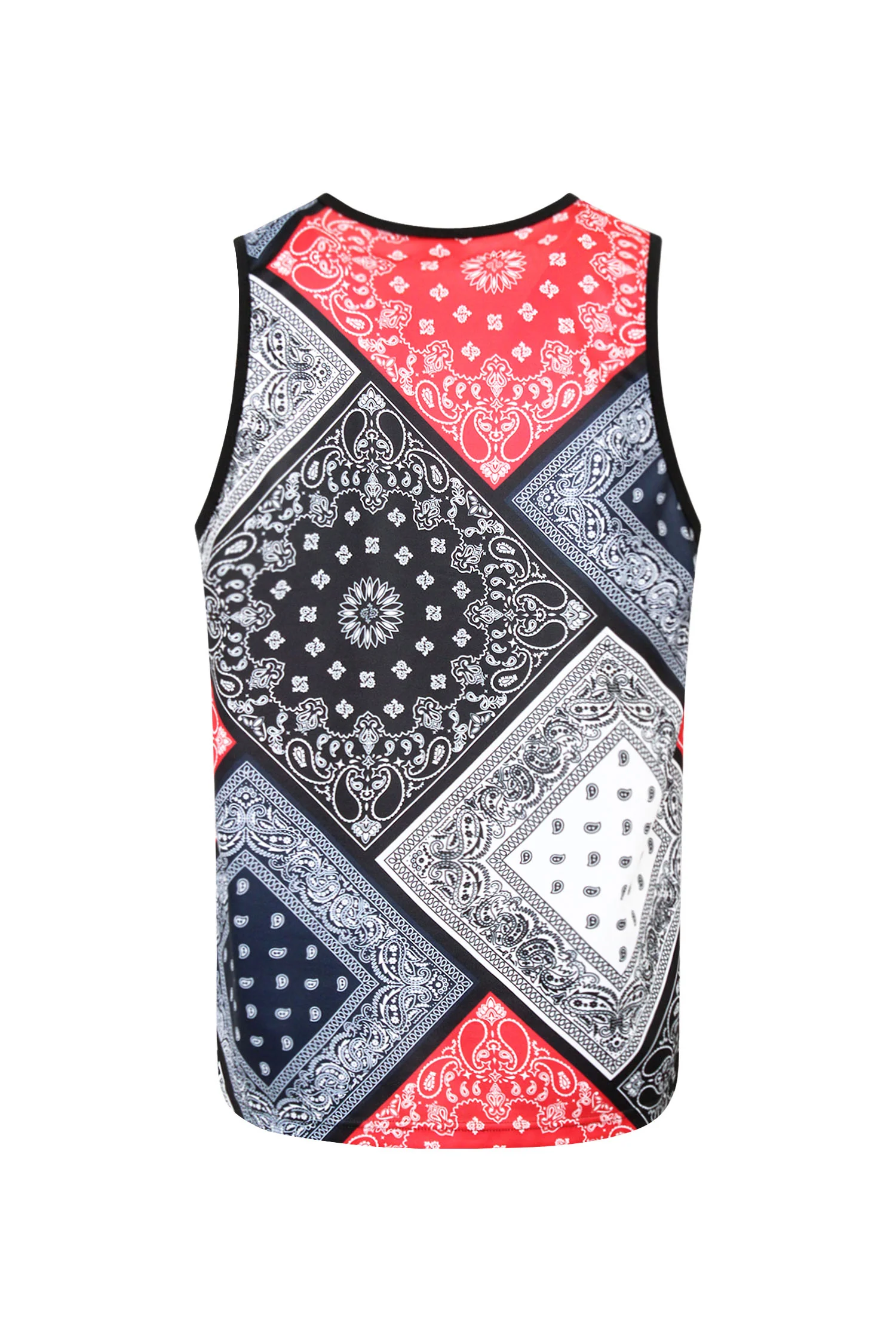 Men's Diagonal Bandana Mix Tank Top - Image 2