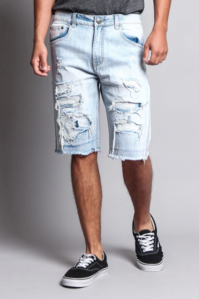 Men's Distressed Tape Shorts - Image 14