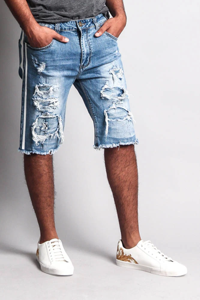 Men's Distressed Tape Shorts - Image 24