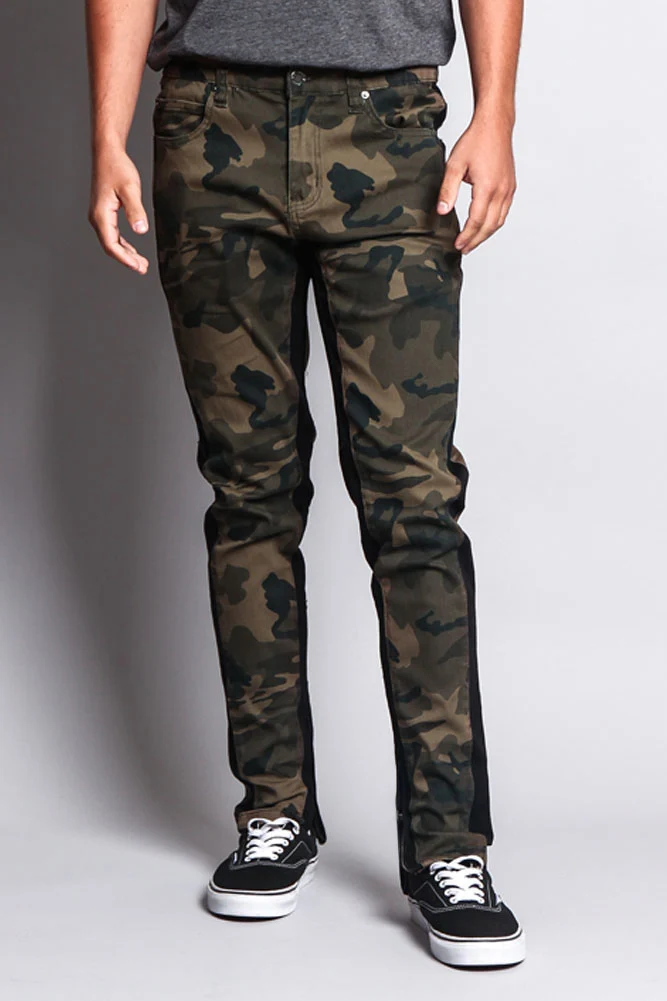 Men's Double Taped Track Style Camo Pants - Image 25