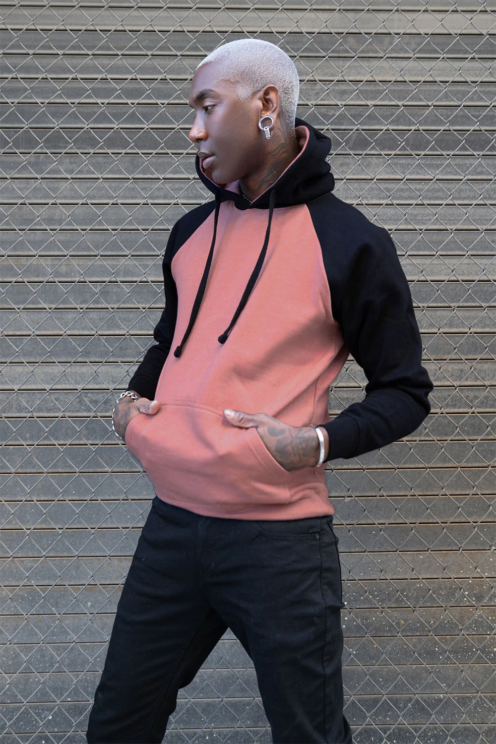 Contrast Raglan Sleeve Pullover Hoodie (New Colorways) - Image 10