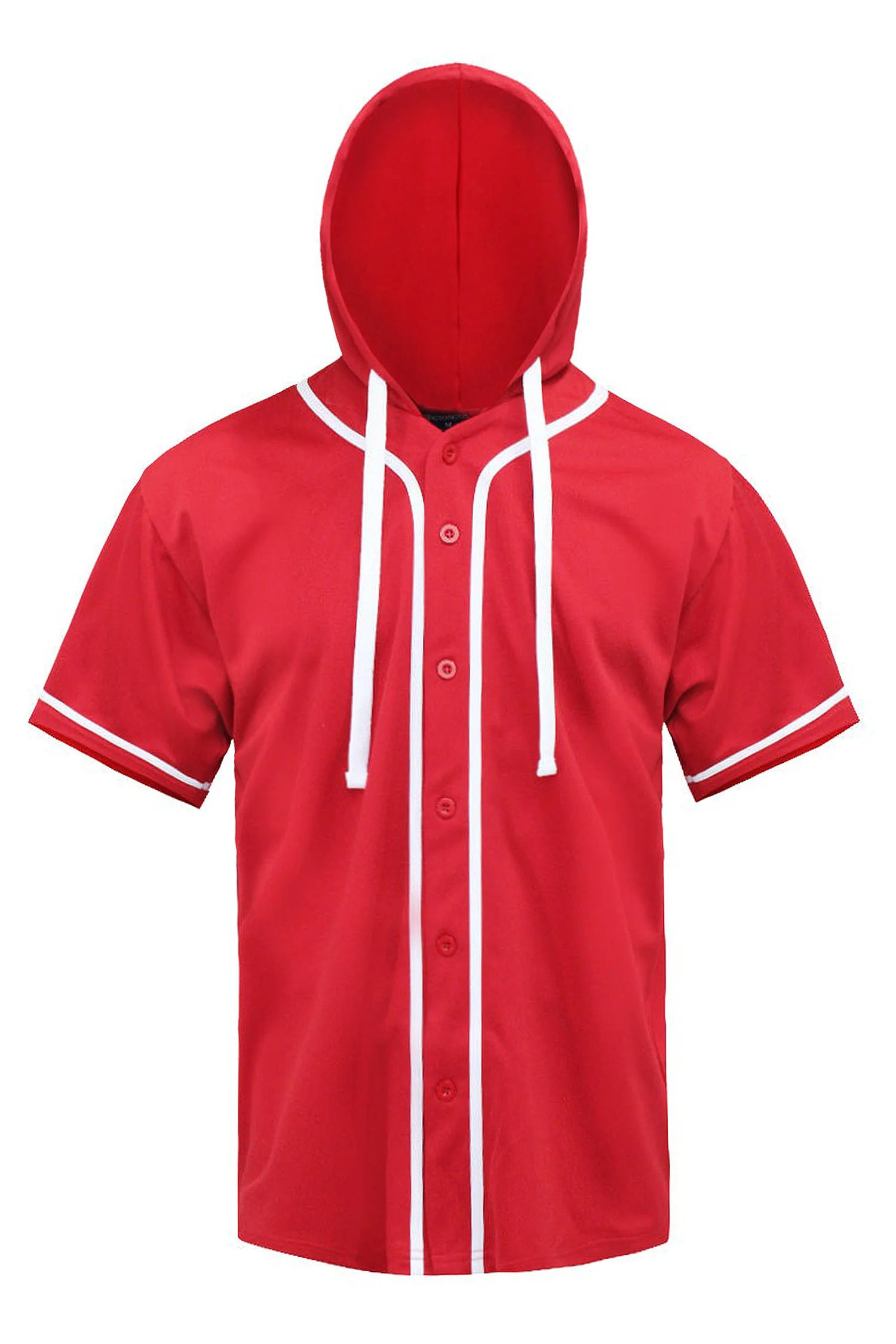 Men's Essential Hooded Baseball Short Sleeve Jersey - Image 7