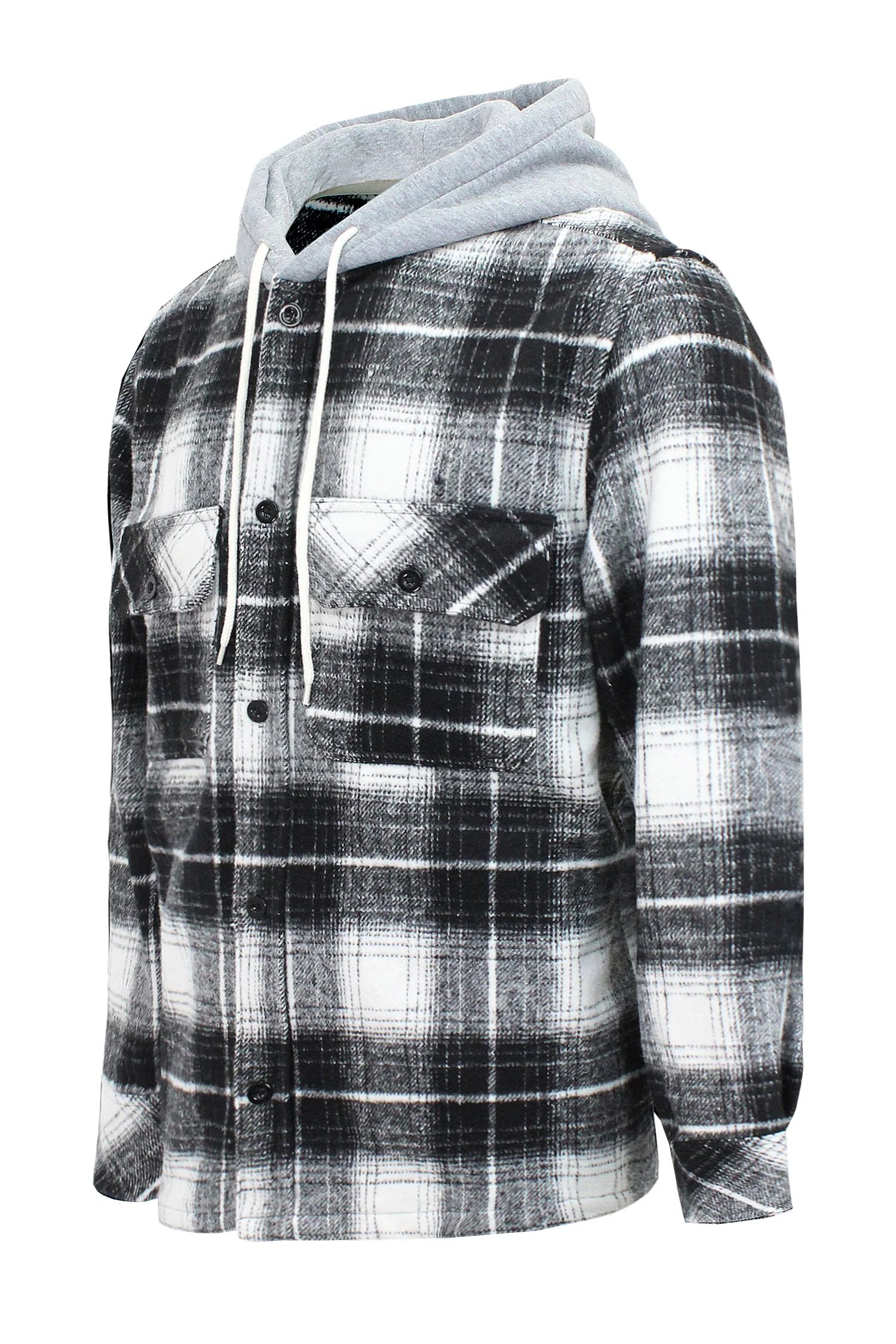Men's Essential Hooded Flannel Overshirt - Image 4