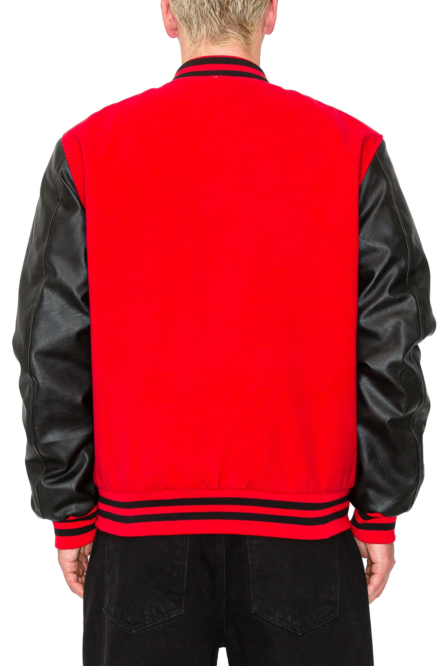 Men's Essential Melton Varsity Jacket - Image 29